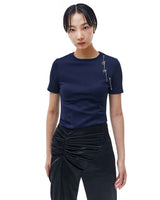 Satin Draped Trousers _ BLACK