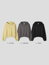 Low-Tone High Neck Crop Hoodie (3color) (No.998)