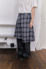 Formal Check Wrap Skirt (2color)