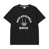 デビルアップリケTシャツ オーバーフィット ブラック