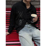 [Unisex] アーガイルパターンハーフネックカーディガン(2color)