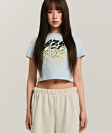 939 SMASHED LOGO CROP TOP (SKY BLUE)