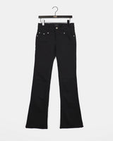 Rasen Low Rise Slit Cotton Bootcut Pants