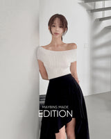 [MADE] Mer off‑shoulder knit