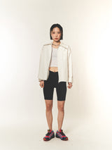BIG COLLAR 2WAY ZIPPER SHIRT (FOR WOMEN)
