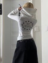 Chrome lettering hoodie