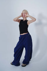 2WAY STRING PANTS_BLUE ( FLEECE.ver)