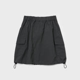 Nylon Cargo Mini Skirt_Charcoal
