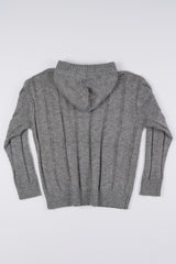 Poulsen ribbed wool hooded knit