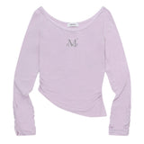 VIOLA ワンショルダーアンバランスシャーリング T (3Color)