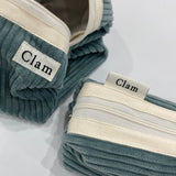 Clam ラウンドペンケース _ コーデュロイドルフィン