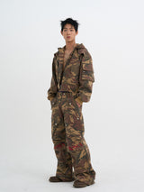 Ghost In The Shell Logo Denim Cargo Pants (Camo)