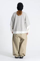 Zen Layered Damage Crop Sweatshirt