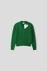 Croiffle v-neck knitwear