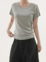 Terry round short-sleeve T-shirt -3C