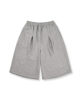 Star Lettering Patch Bermuda Sweat Pants - Gray