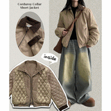 Neming Golden Collar Quilted Short Jacket