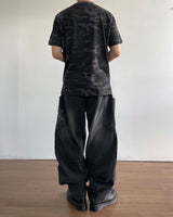 Solar embroidered denim pants