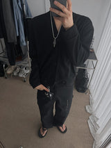 ASCLO String Crop V Cardigan (5color)