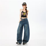 Vintage Curved Wide Denim – Relaxed High Waist Tencel Blend Jeans