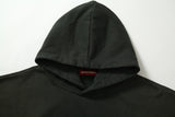 TOTEM PRINT VINTAGE WASHED DARK GREEN HOODIE