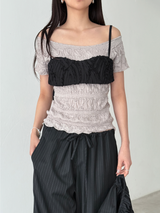 wave wrinkle top (3color)