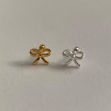 (silver925) Lovely ribbon piercing type1 *gold