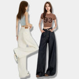Lyocell ルーズフィットワイドデニムパンツ
