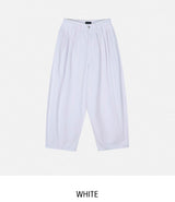 Vintz three-pin tuck balloon wide cotton pants