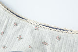 reversible garter belt star flower navy