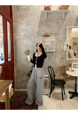 Lace Inner Layered Red Bow Long Sleeve Tee (Lace Inner Set)