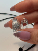 [925silver] Skein open ring