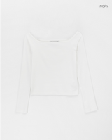 [B-BASIC] スタンダードオフショルダー長袖Tシャツ