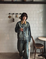 French Golden Work Denim Jacket