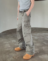 Berken Multi-Pocket Wide Cargo Pants
