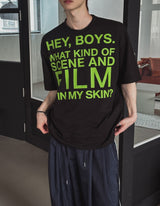 フィルムレタリングオーバーサイズショートスリーブTシャツ