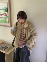 Malden Hairy Stripe Button Knit