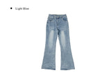 Yeooh Cat Washing Denim Low Bootcut Pants