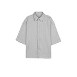 ASCLO ボリュームストライプ半袖シャツ (3color)