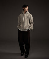 MOHAIR WOOL CASHMERE BLENDED HOODIE GREY
