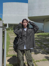Luca over denim hoodie