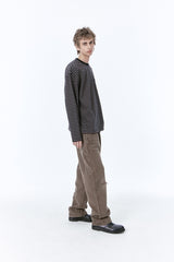 (BASE) STRIPE POCKET LONG SLEEVE (NAVY)