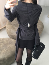 クロスストラップドレープT