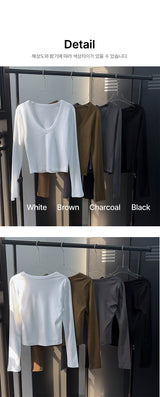 [4계절] V neck long sleeves(4color)