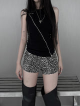 cats zipper halter sleeveless (2color)