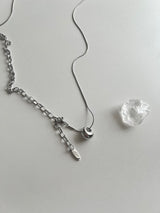 ddo vertical bold donut coin two way long layered necklace