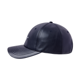 25SS VEGAN LEATHER BALL CAP NAVY