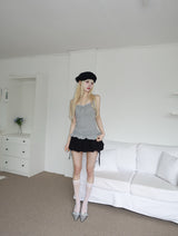gray purple layered sleeveless