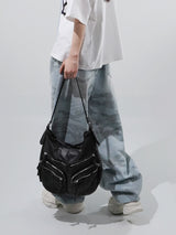 Vintage Pocket Leather Shoulder Bag