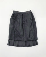 Sage Frill Pintuck Skirt (2color)